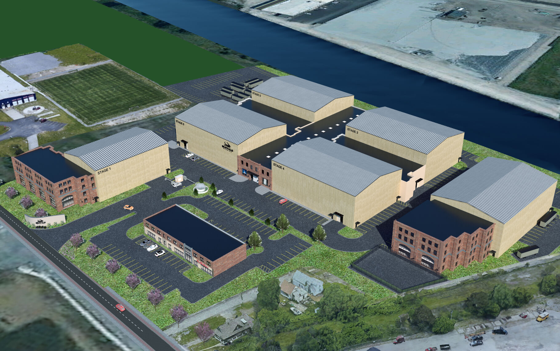 Buffalo Studios Exterior Rendering